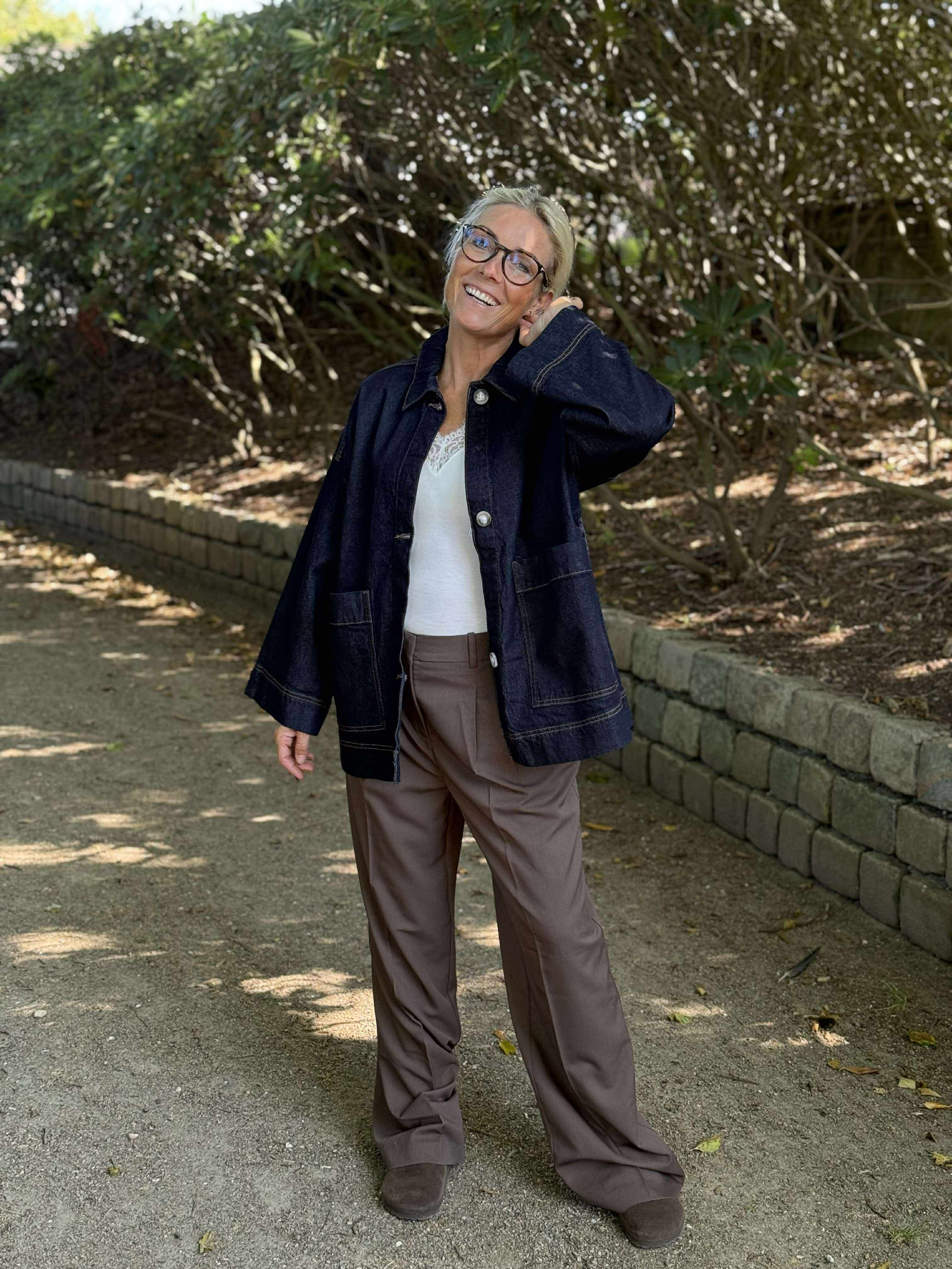 AWVERENA Denim Jacket - Dark Blue Denim